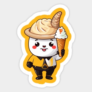 sheep  kawaii ice cream cone junk food T-Shirt cute  funny Sticker